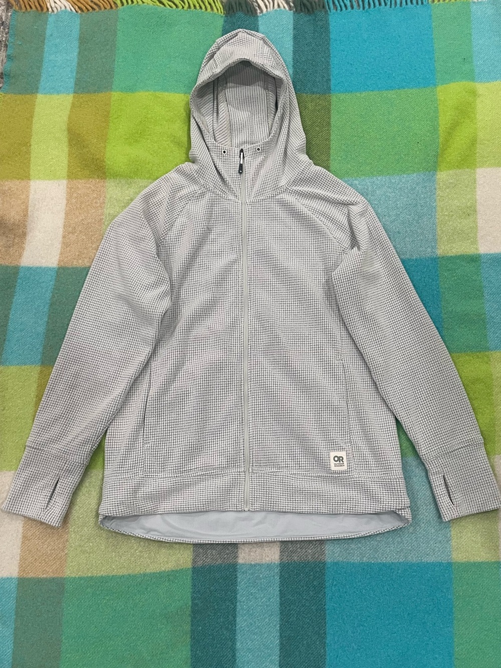 Outdoor Research Mens Trail Mix Hoodie Full Zip Light Grey